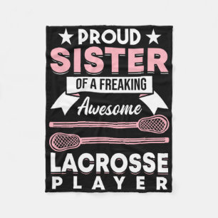 Lacrosse Player Coach Sister 1  Fleece Blanket