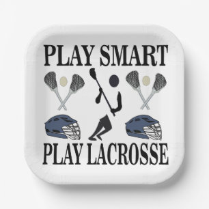 Lacrosse Player Coach Team Party Paper Plate