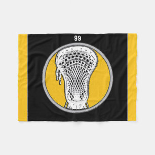 Lacrosse Player Fleece Blanket