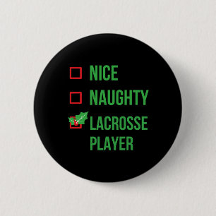 Lacrosse Player Funny Pajama Christmas Gift  6 Cm Round Badge