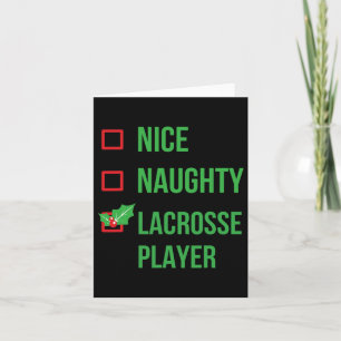 Lacrosse Player Funny Pajama Christmas Gift Card