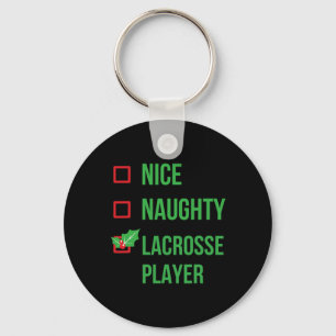 Lacrosse Player Funny Pajama Christmas Gift  Key Ring