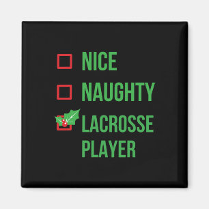 Lacrosse Player Funny Pajama Christmas Gift Magnet
