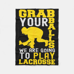 Lacrosse Player Gifts For Men Women Coach Lax Stic Fleece Blanket
