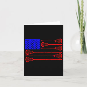 Lacrosse Player Independence Day Lax Patriotic Goa Card