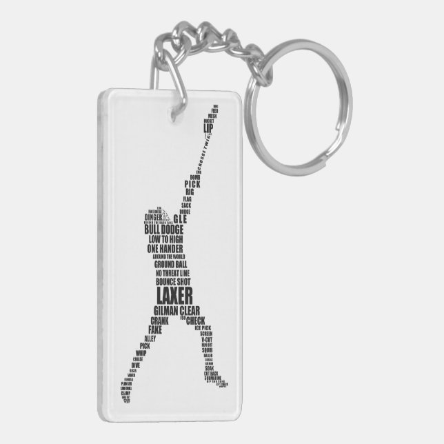 Lacrosse Player Keyring (Back Left)