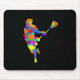 Lacrosse Player Kids Boys Youth Mouse Pad