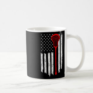 Lacrosse Player Lax Patriotic Goalie Laxing Indepe Coffee Mug