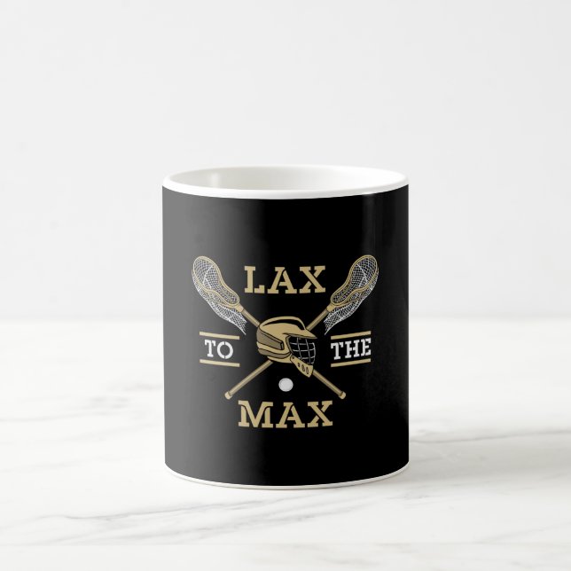 Lacrosse Player Lax To The Max Stick Funny Gift Coffee Mug (Center)