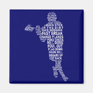 Lacrosse Player Magnet