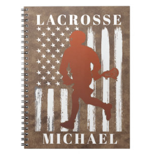 Lacrosse Player Personalised Name Notebook