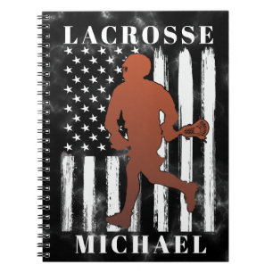 Lacrosse Player Personalized Name Notebook