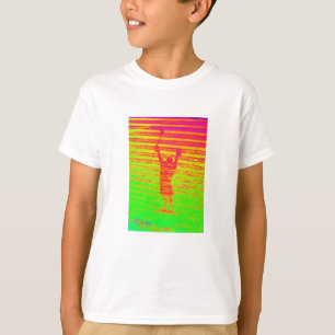 Lacrosse Player Photo Art Colourful Sports Fun T-Shirt