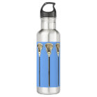 Lacrosse Player Stainless Steel Water Bottle
