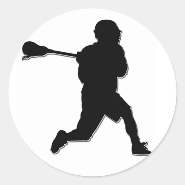 Lacrosse Player Sticker (Front)