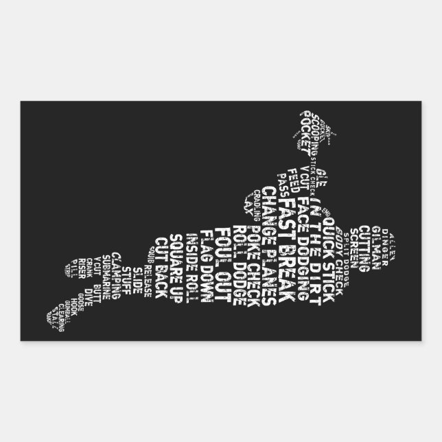 Lacrosse Player Stickers (Front)