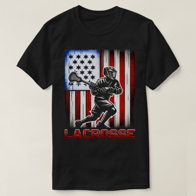 Lacrosse Player T-Shirt (Design Front)