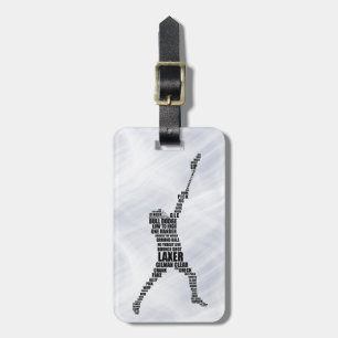 Lacrosse Player Typographic Custom Luggage Tag