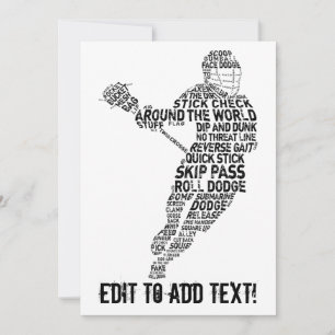 Lacrosse Player Typography