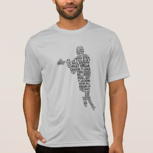 Lacrosse Player Word Art T-Shirt