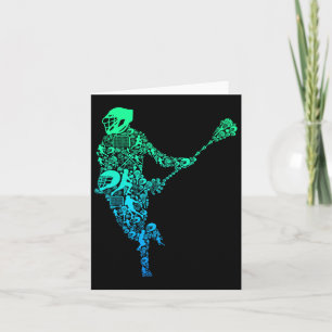 Lacrosse Player Youth Men Boys Kids Card