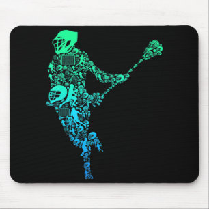 Lacrosse Player Youth Men Boys Kids Mouse Pad
