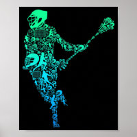 Lacrosse Player Youth Men Boys Kids