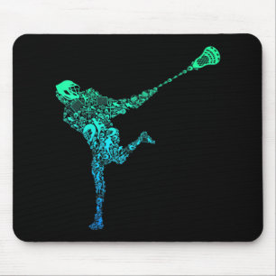 Lacrosse Player Youth Men Kids Boys Mouse Pad