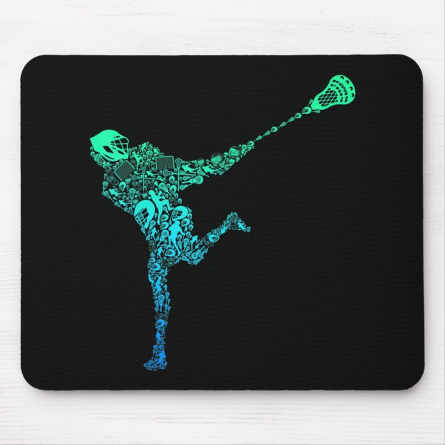 Lacrosse Player Youth Men Kids Boys  Mouse Pad (Front)