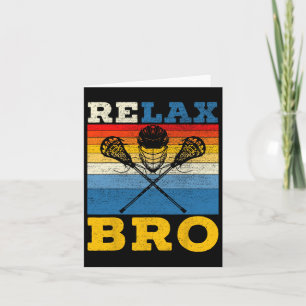 Lacrosse Players Lax Stick Sports Team Retro Card