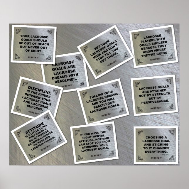 Lacrosse Poster Collage with 10 Quotes (Front)