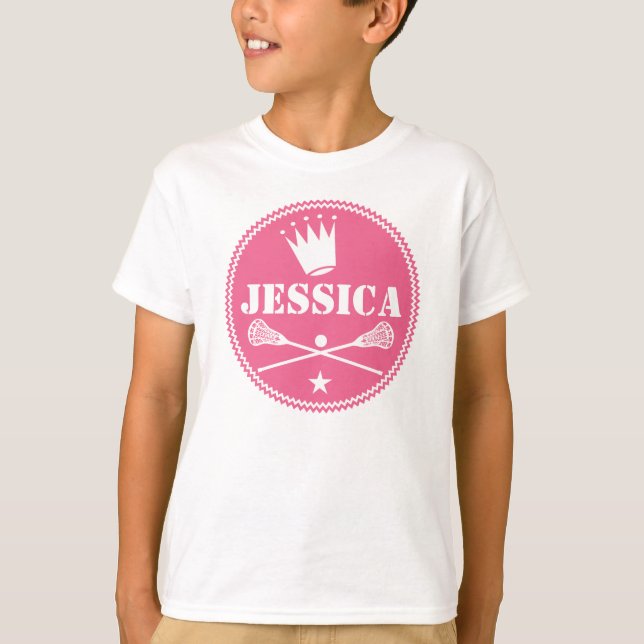 Lacrosse Princess Personalised Girls T-shirt (Front)