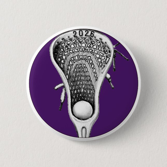 Lacrosse Purple Team Gifts 6 Cm Round Badge (Front)