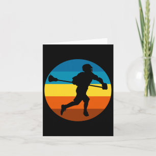 Lacrosse Retro Sunset - Lacrosse Players Card