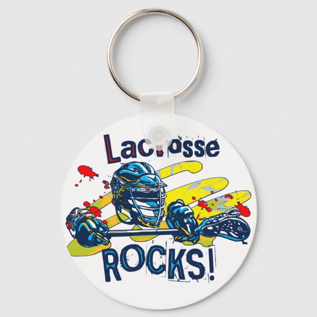 Lacrosse Rocks  LaX Gear Key Ring (Front)
