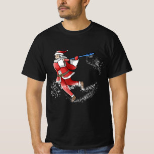 Lacrosse Santa Christmas Cool Lax Sport Ugly X-Mas T-Shirt