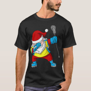 Lacrosse Santa Claus LAX Christmas Dabbing Gift  T-Shirt