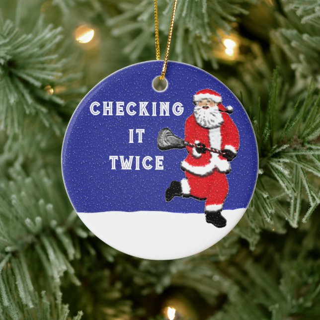 Lacrosse Santa Collectable Ceramic Tree Decoration (Tree)