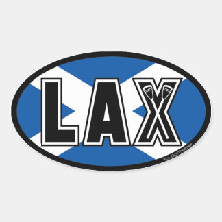 Lacrosse Scottland Lax Flag Oval Sticker