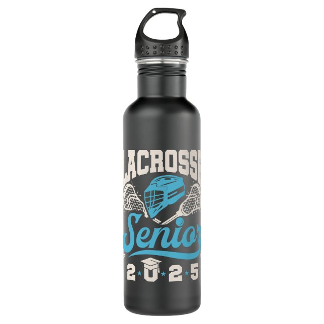 Lacrosse Senior Class of 2025 Graduation  710 Ml Water Bottle (Front)