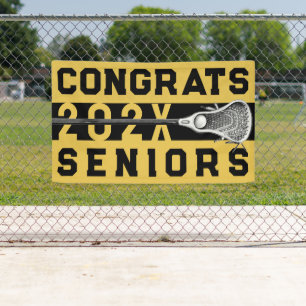 Lacrosse Senior Night Gold Banner