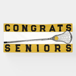 Lacrosse Senior Night Gold Banner