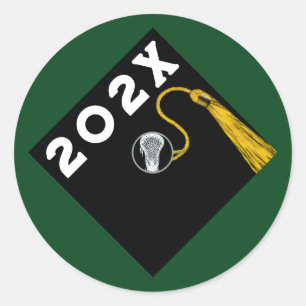 Lacrosse Senior Night Grad Classic Round Sticker
