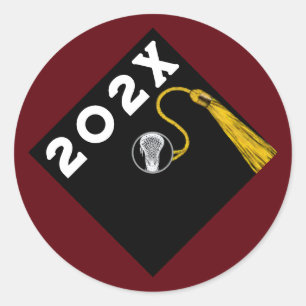 Lacrosse Senior Night Graduation Classic Round Sticker