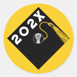 Lacrosse Senior Night Graduation Classic Round Sticker