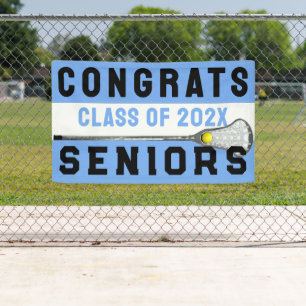 Lacrosse Senior Night Light-blue Banner