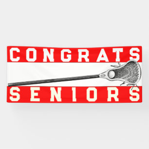 Lacrosse Senior Night Red Banner