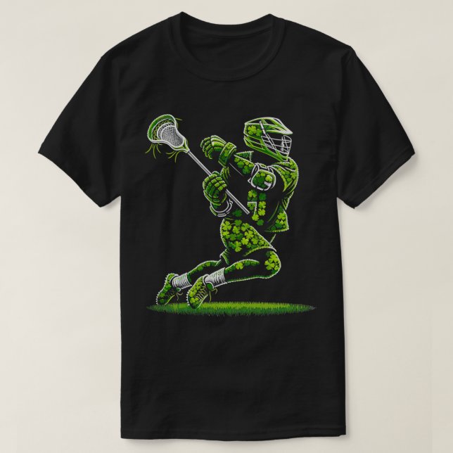 Lacrosse Shamrocks Kids Mens Womens St Patricks Da T-Shirt (Design Front)