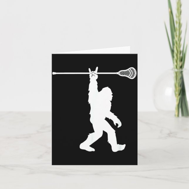 Lacrosse-shirt Vintage Lax Bigfoot Sasquatch Youth Card (Front)