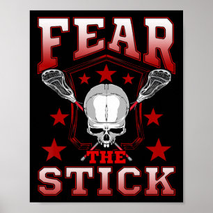 Lacrosse Shirts Lacross T Shirt Lax Shirt Fearless Poster
